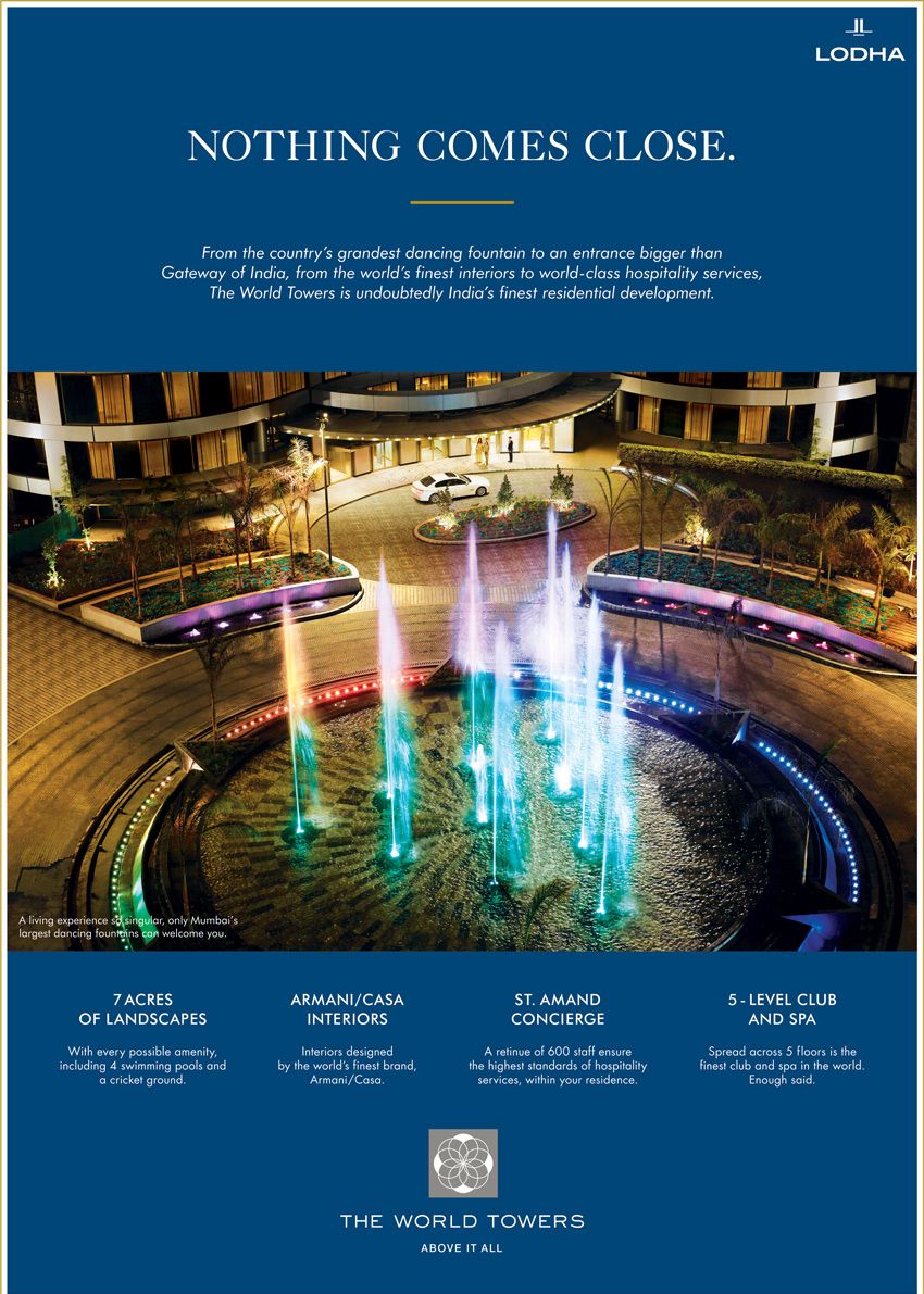 Lodha The World Towers is undoubtedly India's finest residential development Update